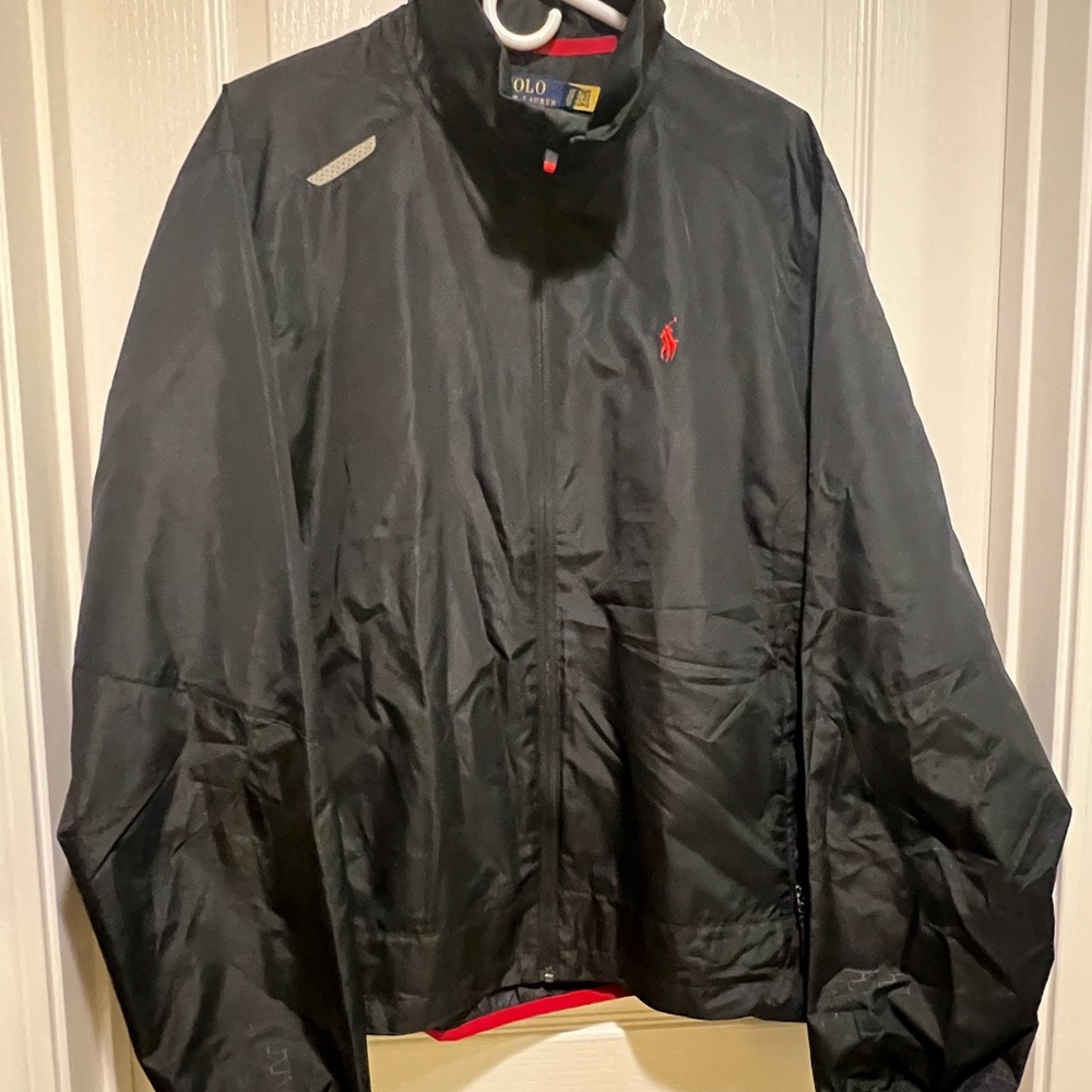 Ralph Lauren Men's Black and Red Windbreaker